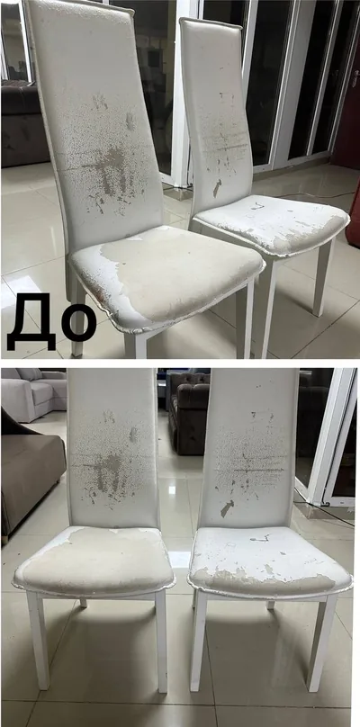 Стулья с загрязнённой обивкой до перетяжки
